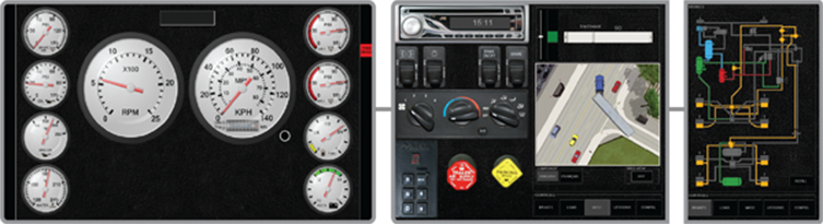 truck driving simulator vs600m cabin and driver controls