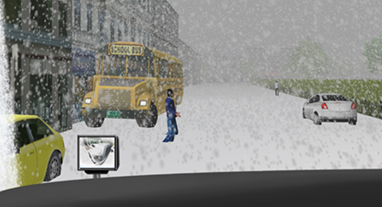 Snowstorm simulation
