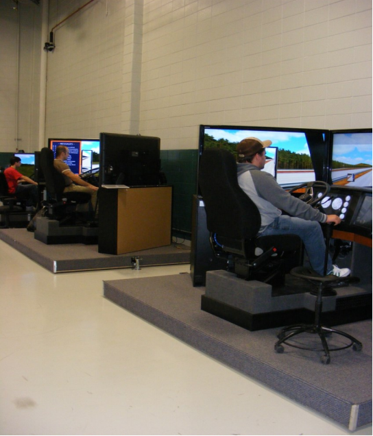 training center using truck simulators