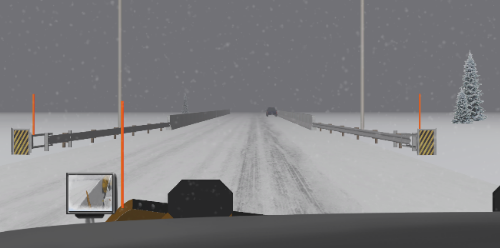 Customized road scenes on Virage's simulator