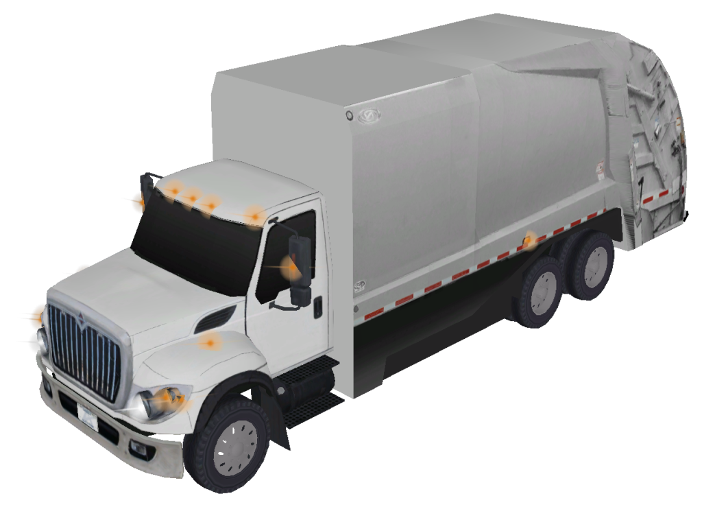 Garbage disposal truck rear loader by Virage Simulation