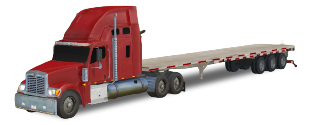 international_9900ix_red_flat_bed